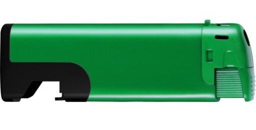 Aktion, Elektrofeuerzeug Flaschenöffner ab 100 Stk. 1-seitig, 1-farbig bedruckt grün